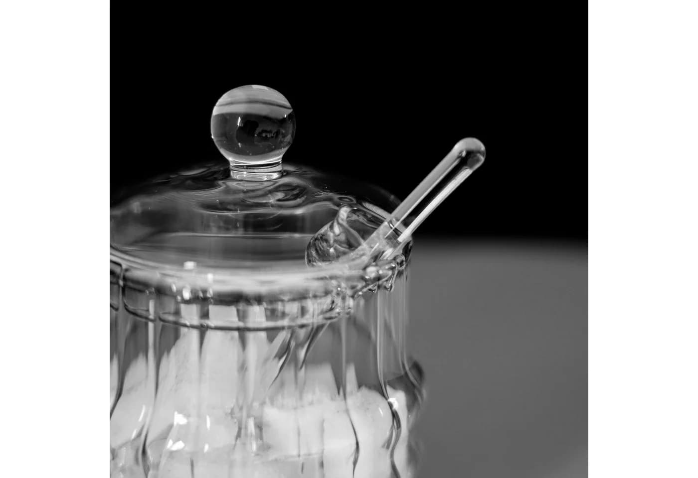 Almina Zuckerdose Glas 200ml mit Löffel transparent - Bild 5