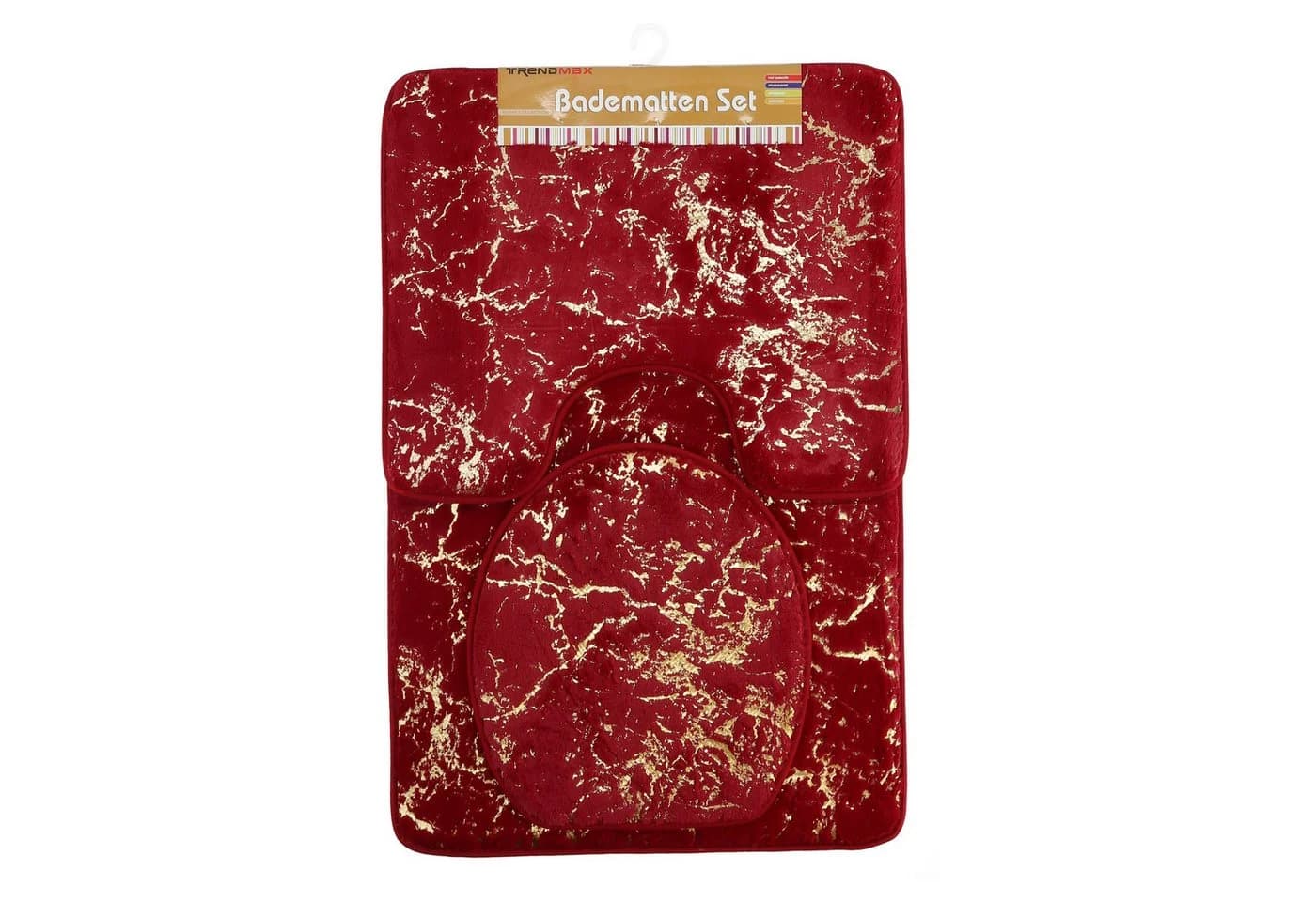 ZELLERFELD Badematte 3-teilig Marmor-Design Anti-Rutsch - Bild 3