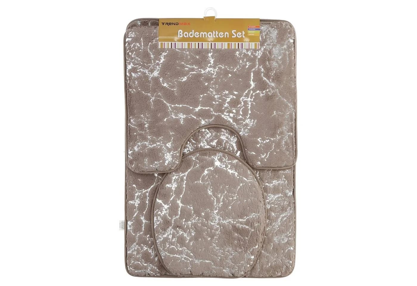 ZELLERFELD Badematte Marmor-Design Anti-Rutsch 3-teiliges Set - Bild 3
