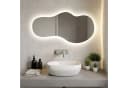 Tulup LED-Badezimmerspiegel eiförmig ohne Rahmen Warmweiß Bild 3