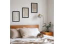 Tulup 3-teiliges Wandbild Abstrakt Beige/Weiß/Braun mit Rahmen Bild 1