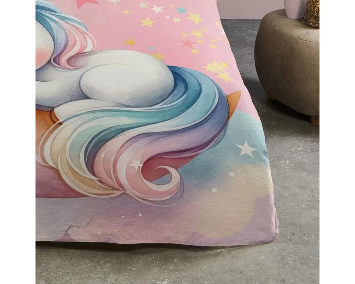 TRAUMSCHLAF Bettwäsche Einhorn und Mond Renforcé 2-teilig - Bild 3