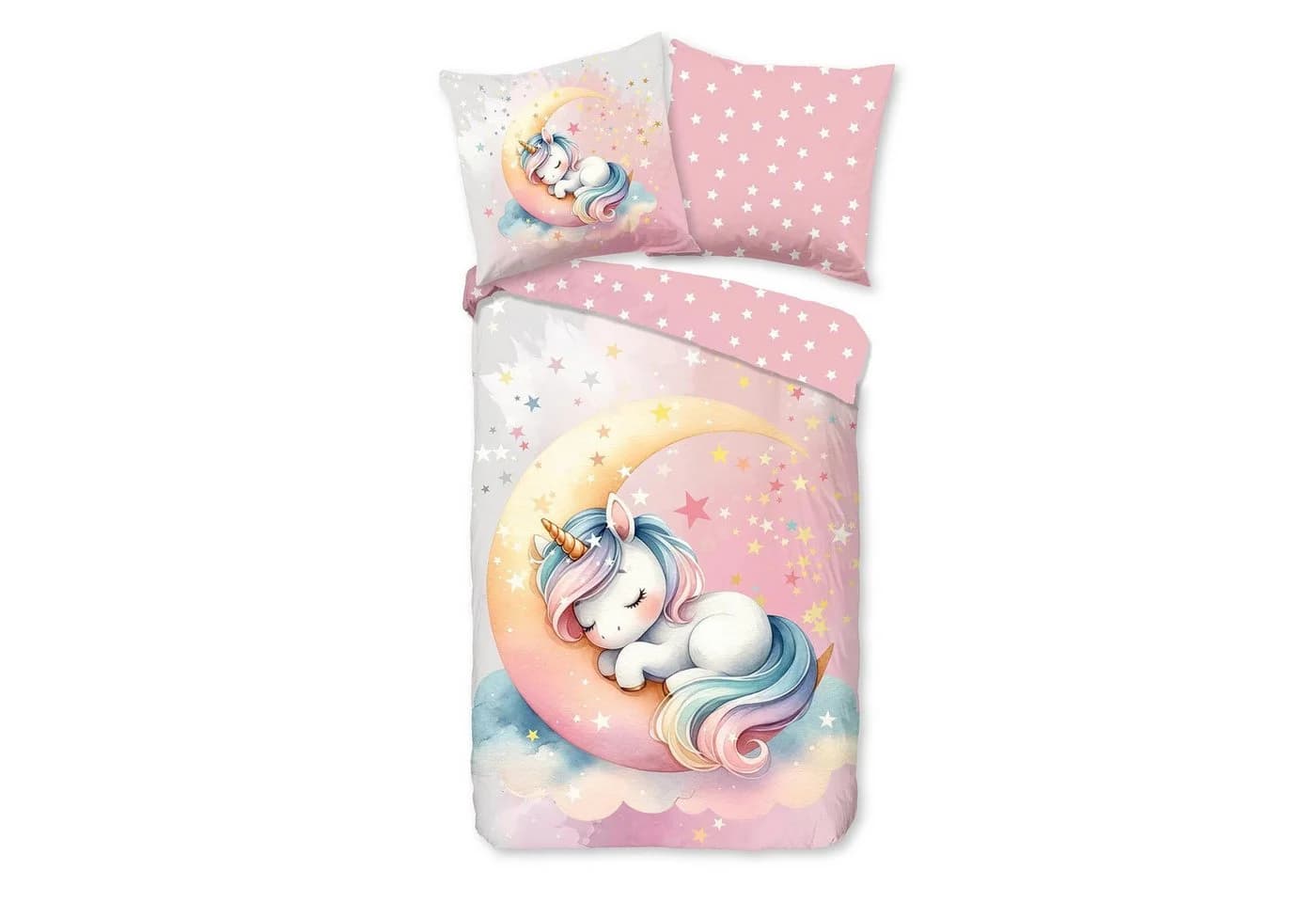 TRAUMSCHLAF Bettwäsche Einhorn und Mond Renforcé 2-teilig - Bild 4