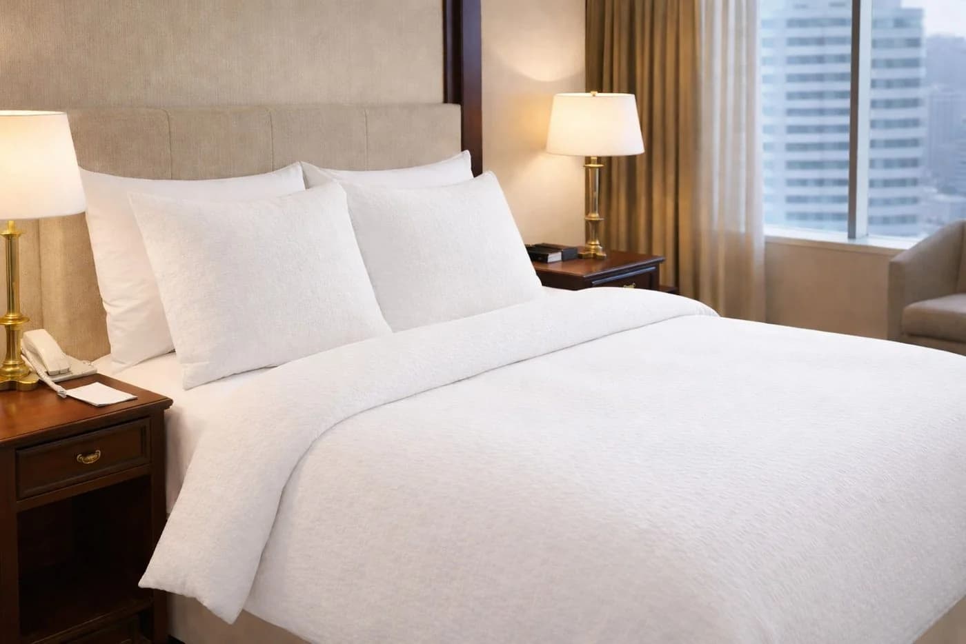 texpot Bettwäsche Seersucker Baumwolle Weiß Hotelverschluss