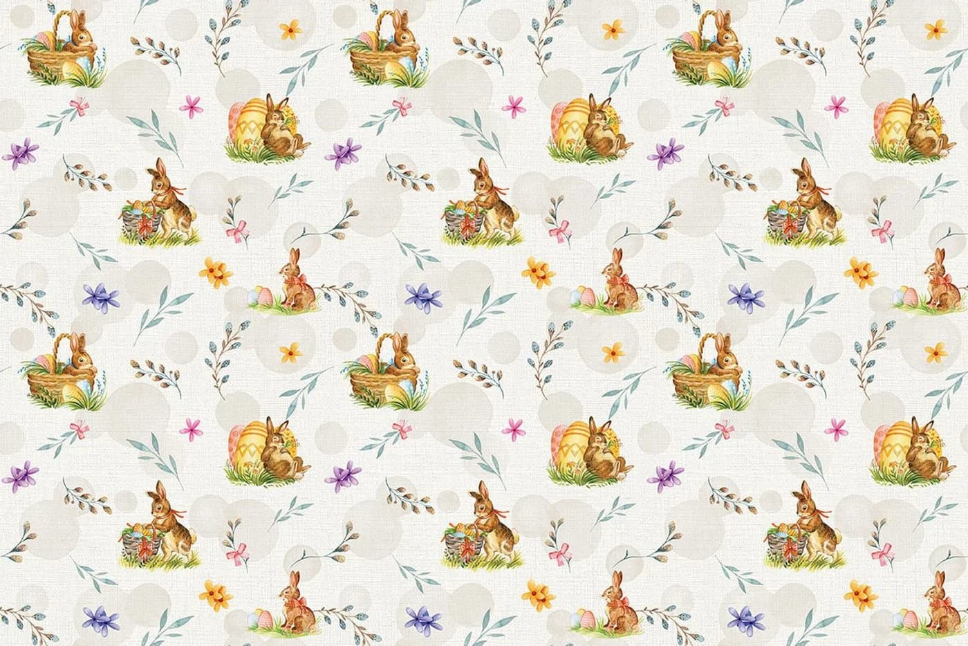 texpot Wachstuch Tischdecke Osterhase Bunt Abwischbar