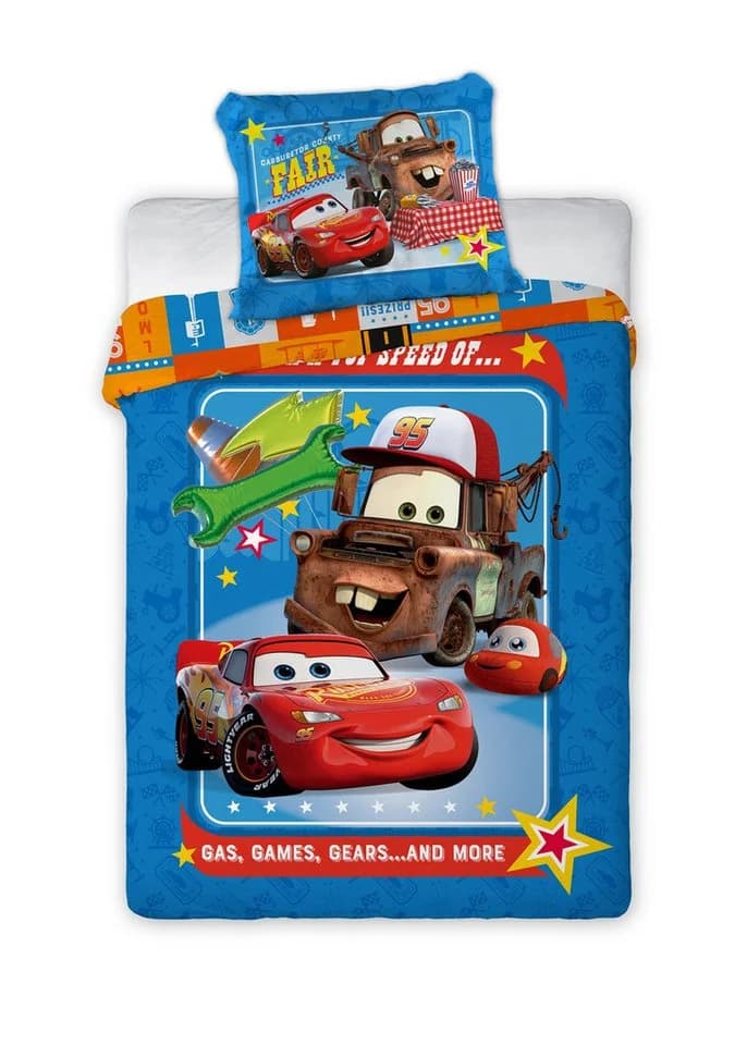 texpot Kinderbettwäsche Cars Auto Track Stars 2-teilig - Bild 3