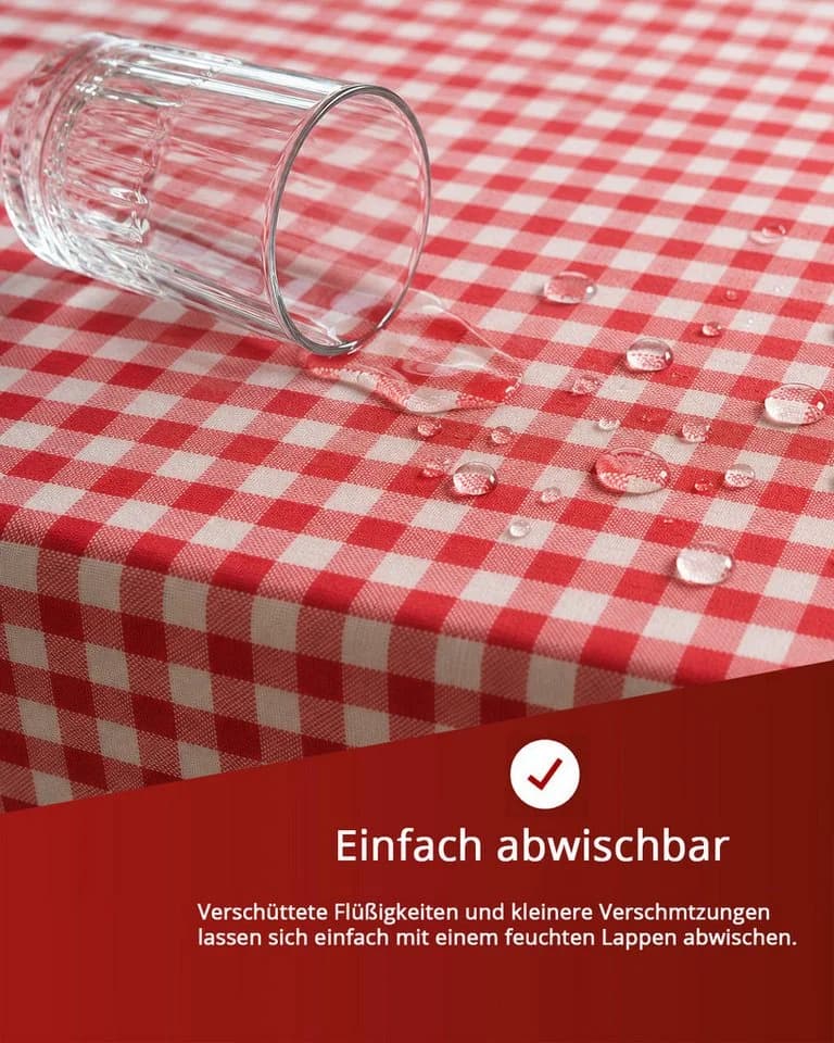 texpot Tischdecke Wachstuch kariert rot-weiß Landhaus - Bild 5