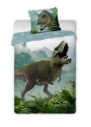 texpot Bettwäsche Garnitur Dinosaurier T-Rex 100% Baumwolle Bunt Bild 1