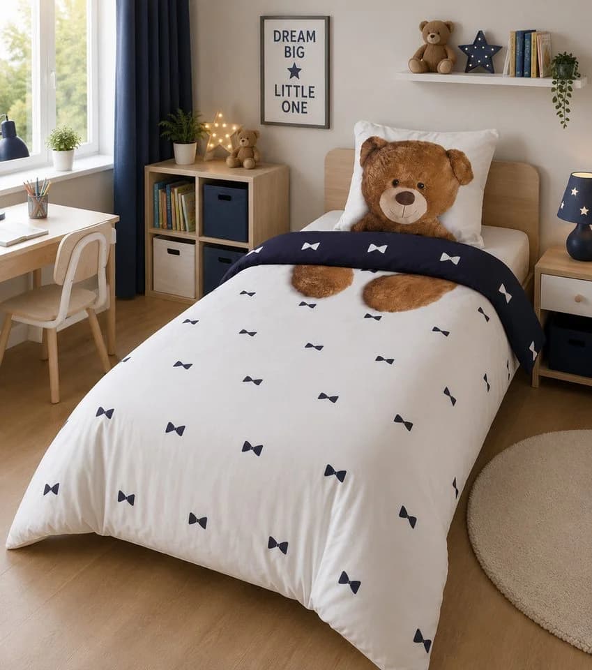 texpot Bettwäsche Teddybär Garnitur 2-teilig 100% Baumwolle - Bild 2