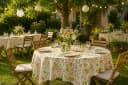 texpot Wachstuch Tischdecke Kamille Blumen Motiv Abwaschbar Bild 1