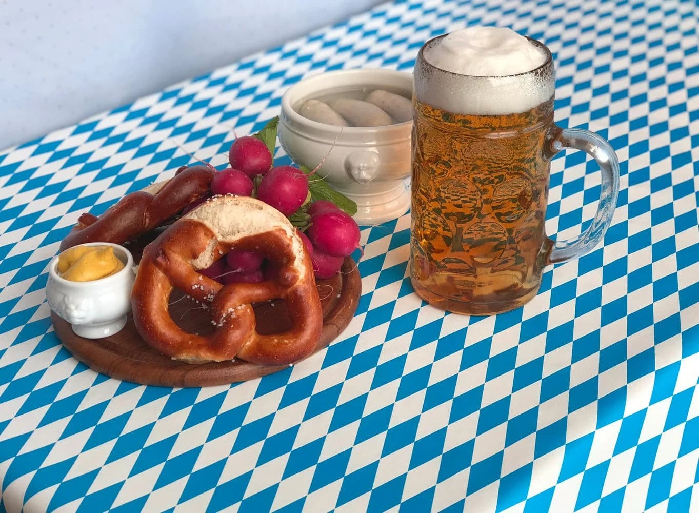 texpot Wachstuchtischdecke Oktoberfest Bayernraute bunt abwischbar
