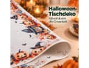 texpot Tischdecke Halloween Kürbis Fledermaus Druck Weiß/Schwarz Bild 5