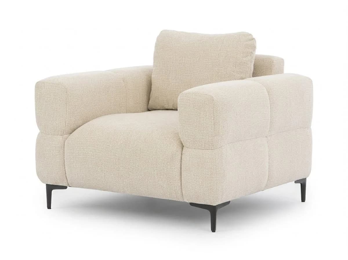 Xlmoebel Polstergarnitur Beige 3-tlg. mit Sessel und Kissen