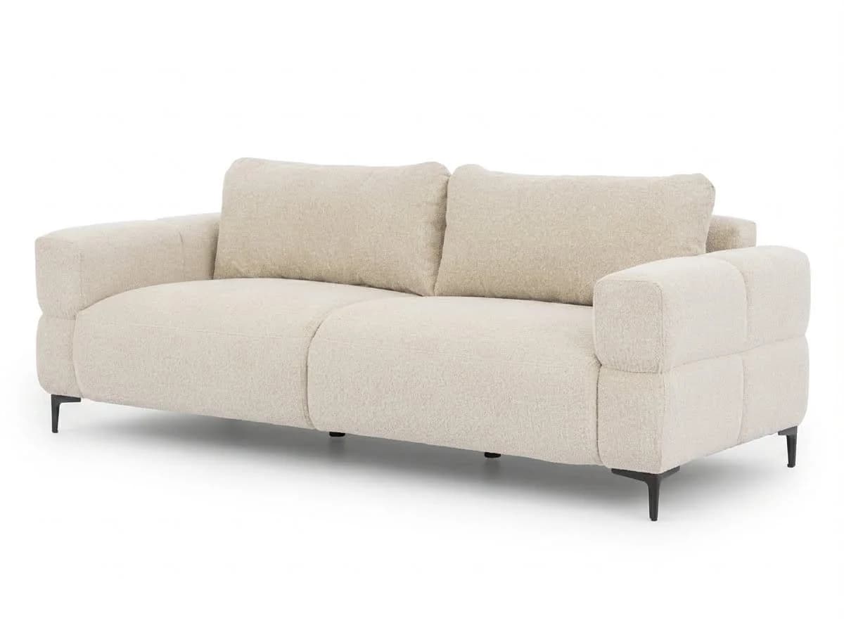 Xlmoebel Polstergarnitur Beige 3-tlg. mit Sessel und Kissen - Bild 3