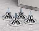 Xlmoebel Möbelfuß Chrom 4er Set höhenverstellbar silber Bild 1