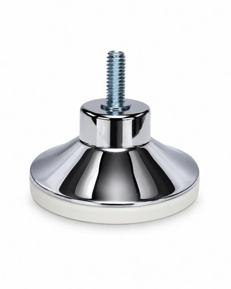 Xlmoebel Möbelfuß Chrom 4er Set höhenverstellbar silber - Bild 2