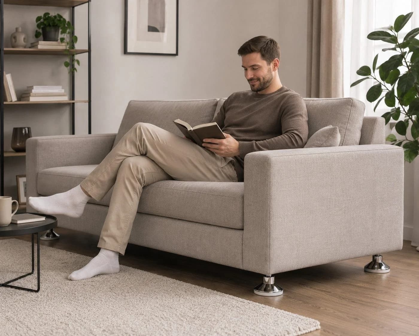 Xlmoebel Möbelfuß Chrom 4er Set höhenverstellbar silber - Bild 4