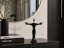 JVmoebel Dekofigur Schwarze Balance Skulptur Silber Modern Bild 1