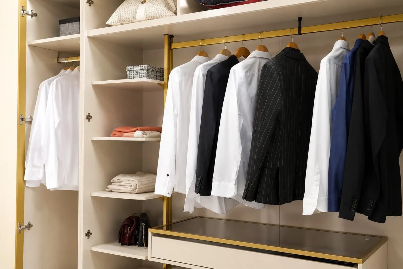 JVmoebel Modulares Schranksystem Beige/Weiß Individuell Konfigurierbar - Bild 4