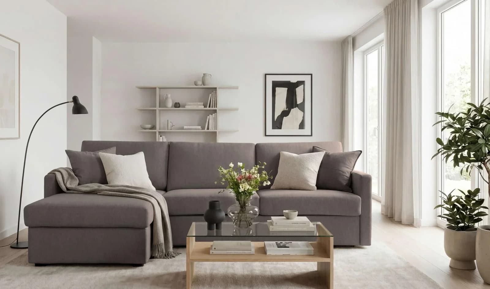 HOME AFFAIRE Schlafsofa GOLDPOINT Ecksofa 264 cm Braun