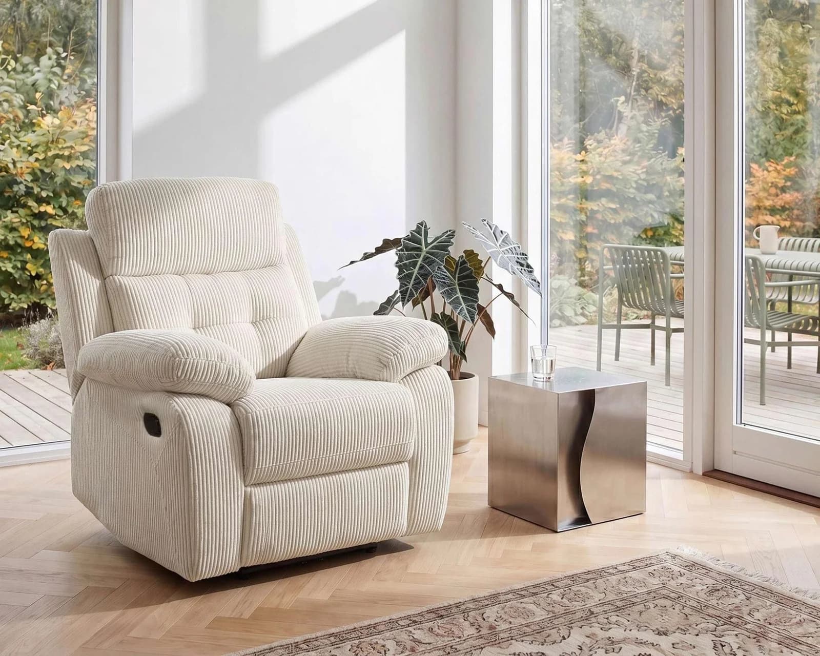 Relaxsessel OTTO HOME Lannilis mit Liegefunktion Creme