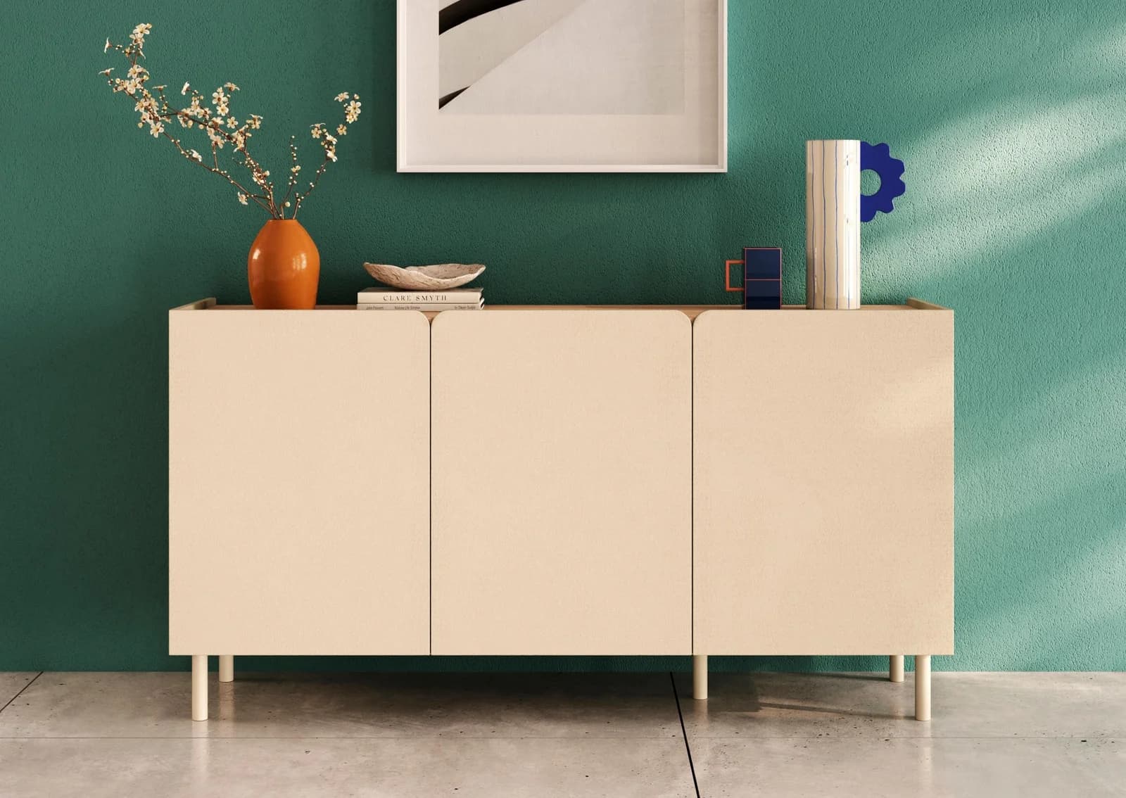 OTTO HOME Sideboard Dobbiaco 152cm 3 Türen Eiche Dekor