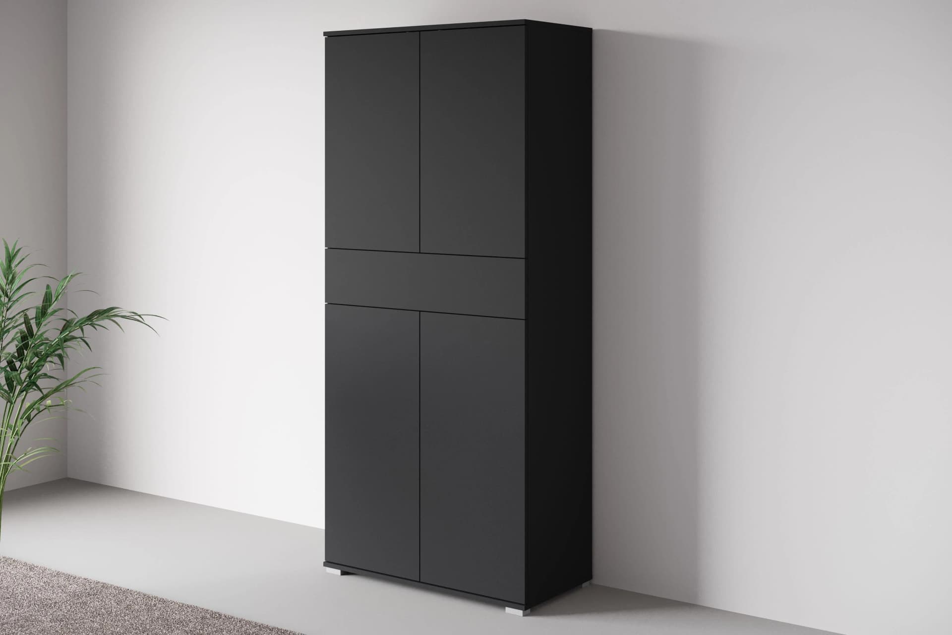 OTTO HOME Aktenschrank Kenia graphite schwarz matt mit Schublade