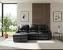 OTTO home Ecksofa NAPORI Kunstleder Schwarz mit Relaxfunktion Bild 1