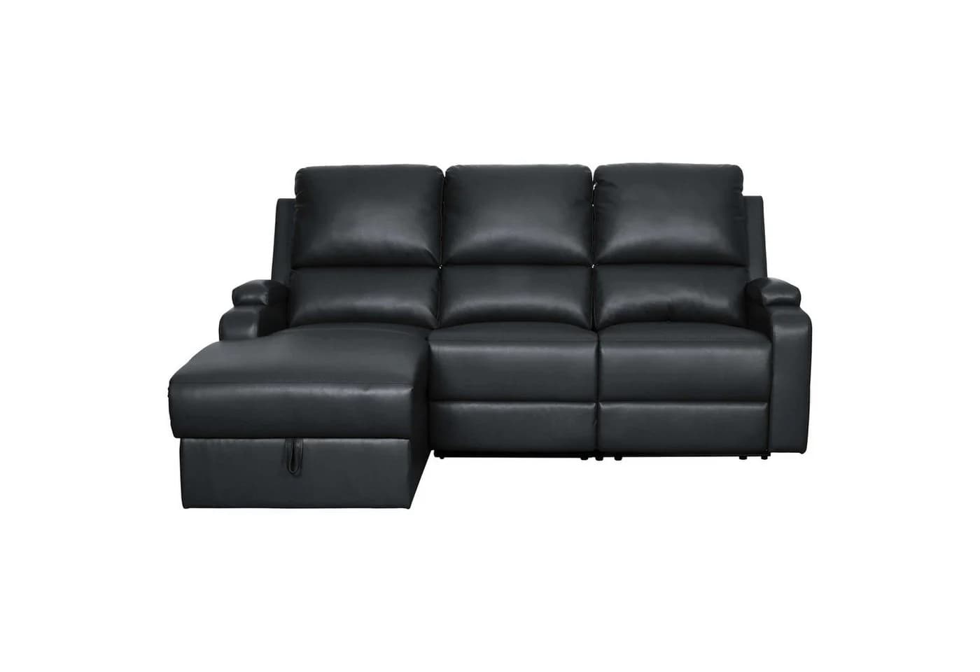 OTTO home Ecksofa NAPORI Kunstleder Schwarz mit Relaxfunktion - Bild 2