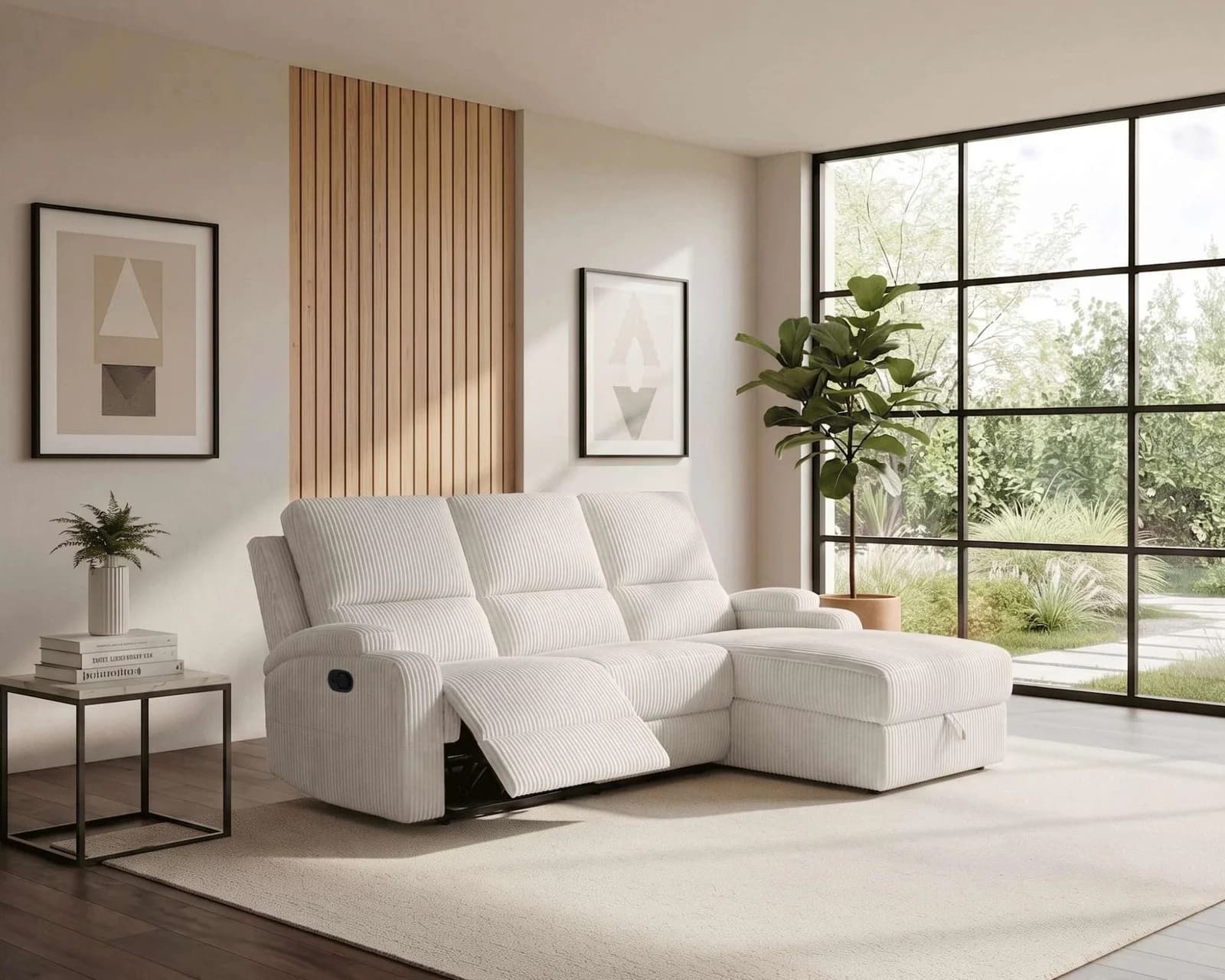 Ecksofa OTTO HOME NAPORI Cord Relaxfunktion L-Form Beige