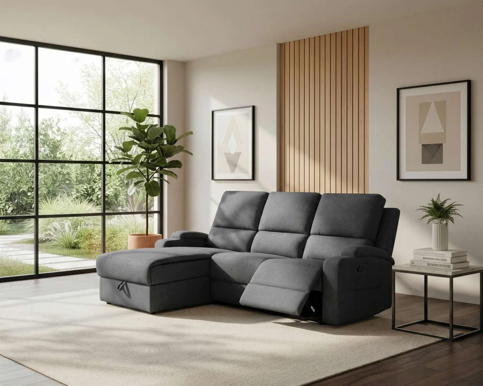 OTTO HOME Ecksofa NAPORI L-Form Relaxfunktion anthrazit