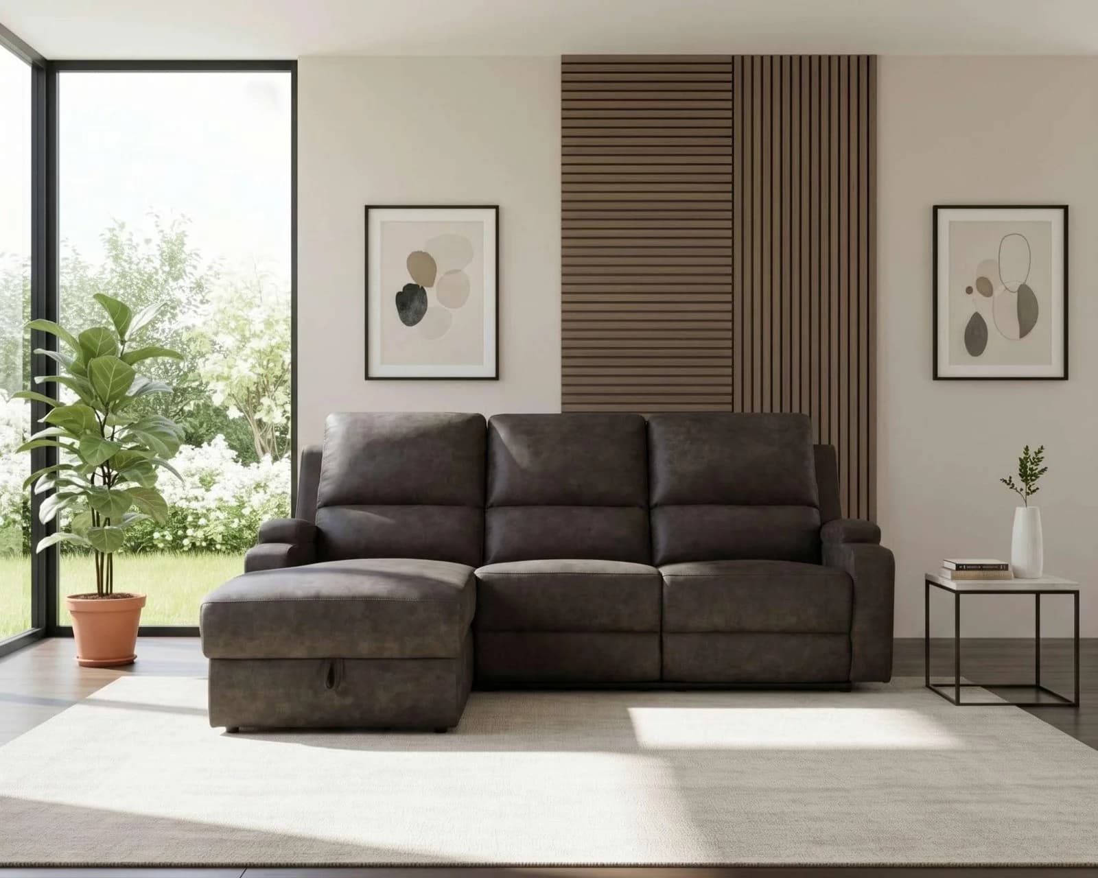 Ecksofa OTTO HOME NAPORI Microfaser Relaxfunktion anthrazit