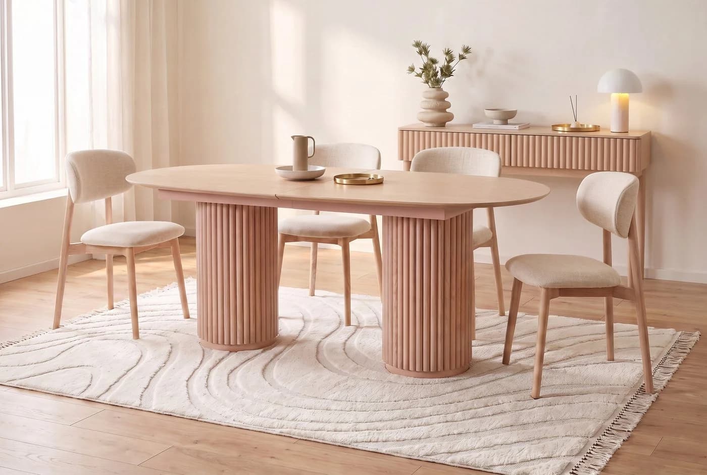 homsy by Ana Johnson Esstisch Solva Beige Ausziehbar Keramik - Bild 2
