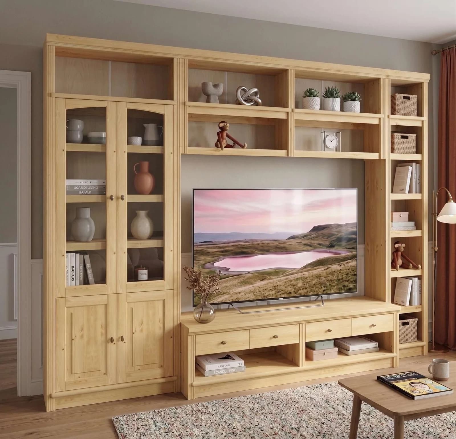 OTTO HOME Wohnwand Soeren Massivholz Kiefer natur