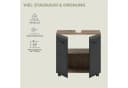 welltime Badschrank FLORENZ 60cm mit Siphonausschnitt MDF Front Schwarz Bild 4