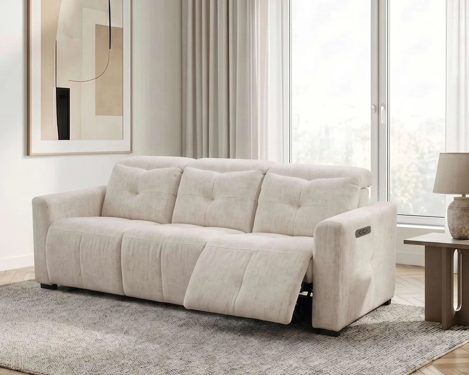 OTTO HOME CAARLA 3-Sitzer Sofa Relaxfunktion weiß