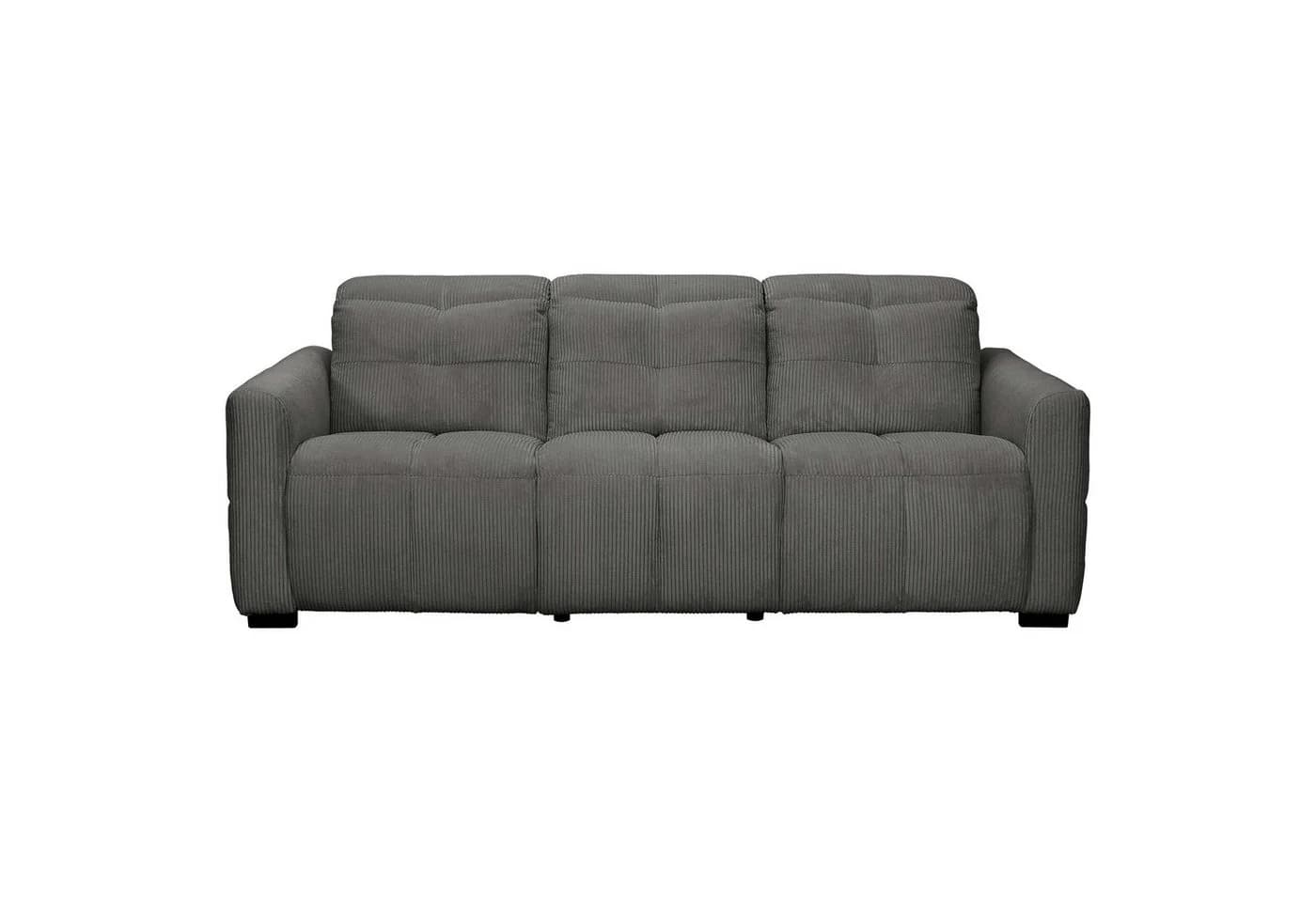 OTTO home 3-Sitzer CAARLA Cord Sofa grau mit Relaxfunktion