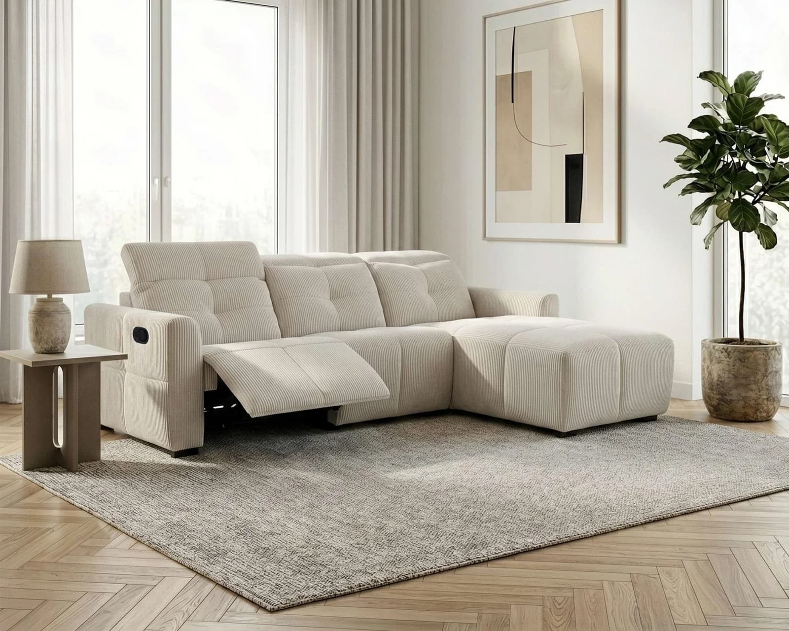 OTTO HOME Ecksofa CAARLA Cord L-Form Relaxfunktion USB