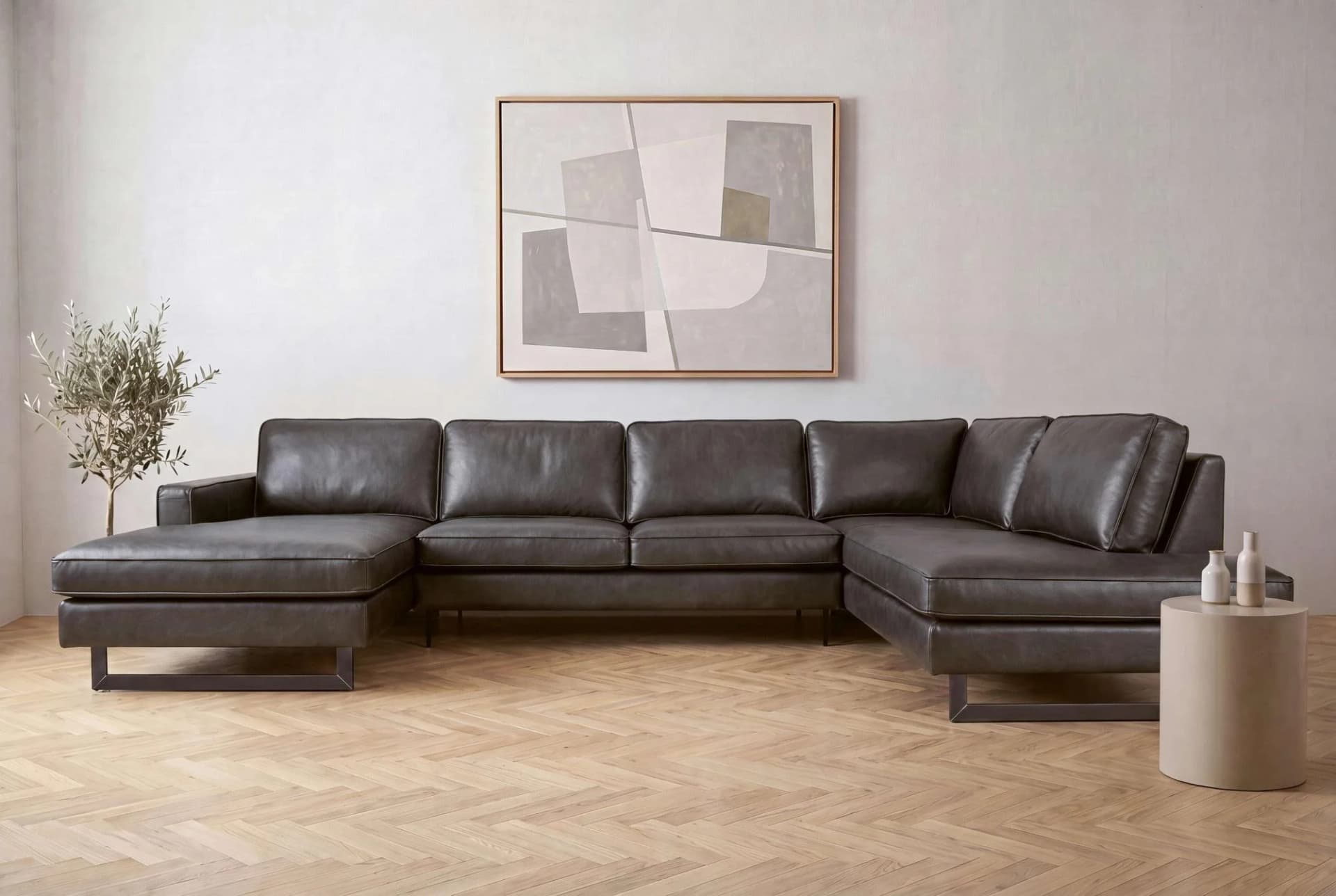 Home Affaire Wohnlandschaft Pinto U-Form XXL anthrazit Microfaser