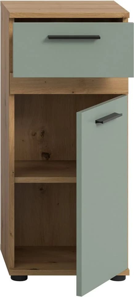 welltime Unterschrank LUCCA 35cm 1 Tür 1 Schublade Salbei Eiche - Bild 4