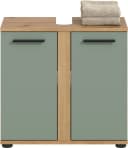 WELLTIME LUCCA Waschbeckenunterschrank 60cm 2 Türen Salbei Eiche Bild 2