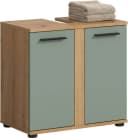 WELLTIME LUCCA Waschbeckenunterschrank 60cm 2 Türen Salbei Eiche Bild 3