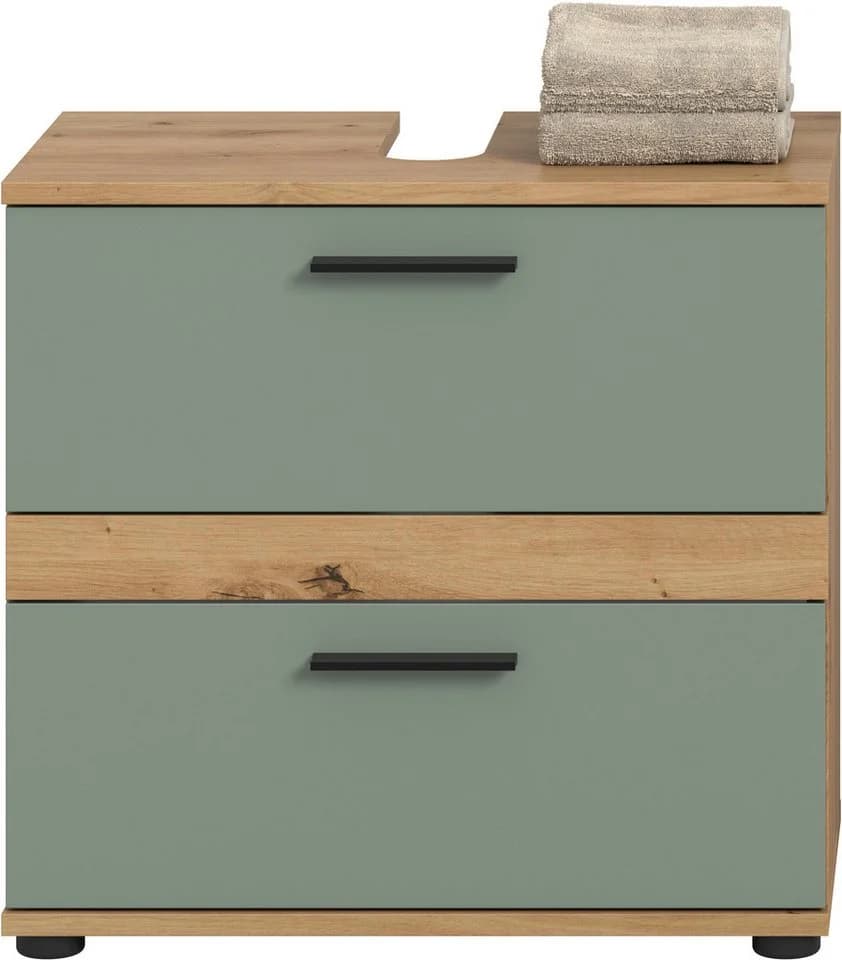 WELLTIME LUCCA Waschbeckenunterschrank 60 cm Eiche/Salbei - Bild 3