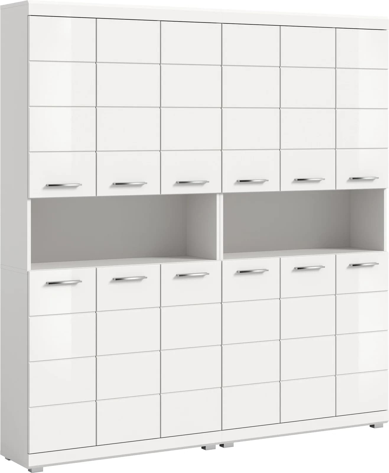 WELLTIME Badmöbel-Set SIENA 2-teilig Hochschrank weiß Hochglanz
