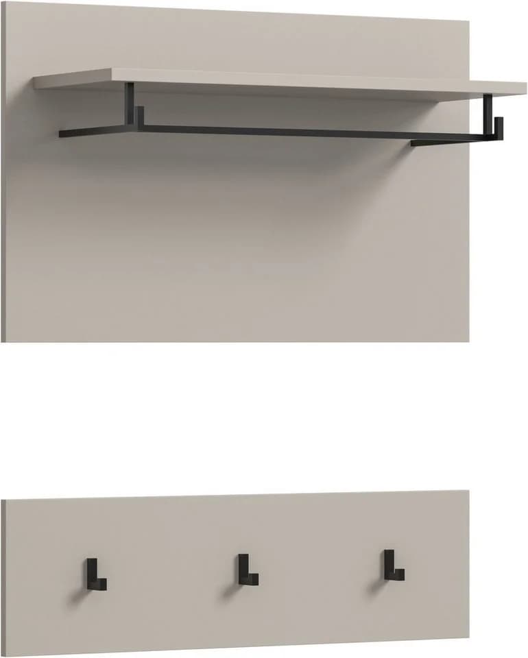 Home Affaire Garderobenpaneel REHAT 2-teilig Beige Anthrazit - Bild 2