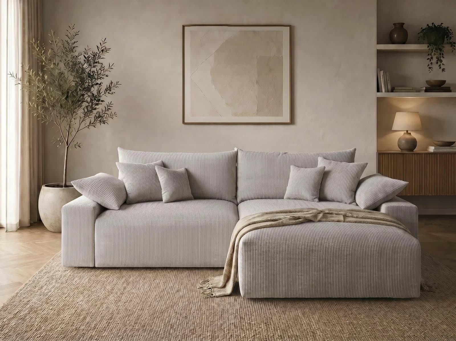 OTTO HOME Ecksofa Amici L-Form Cord Taupe