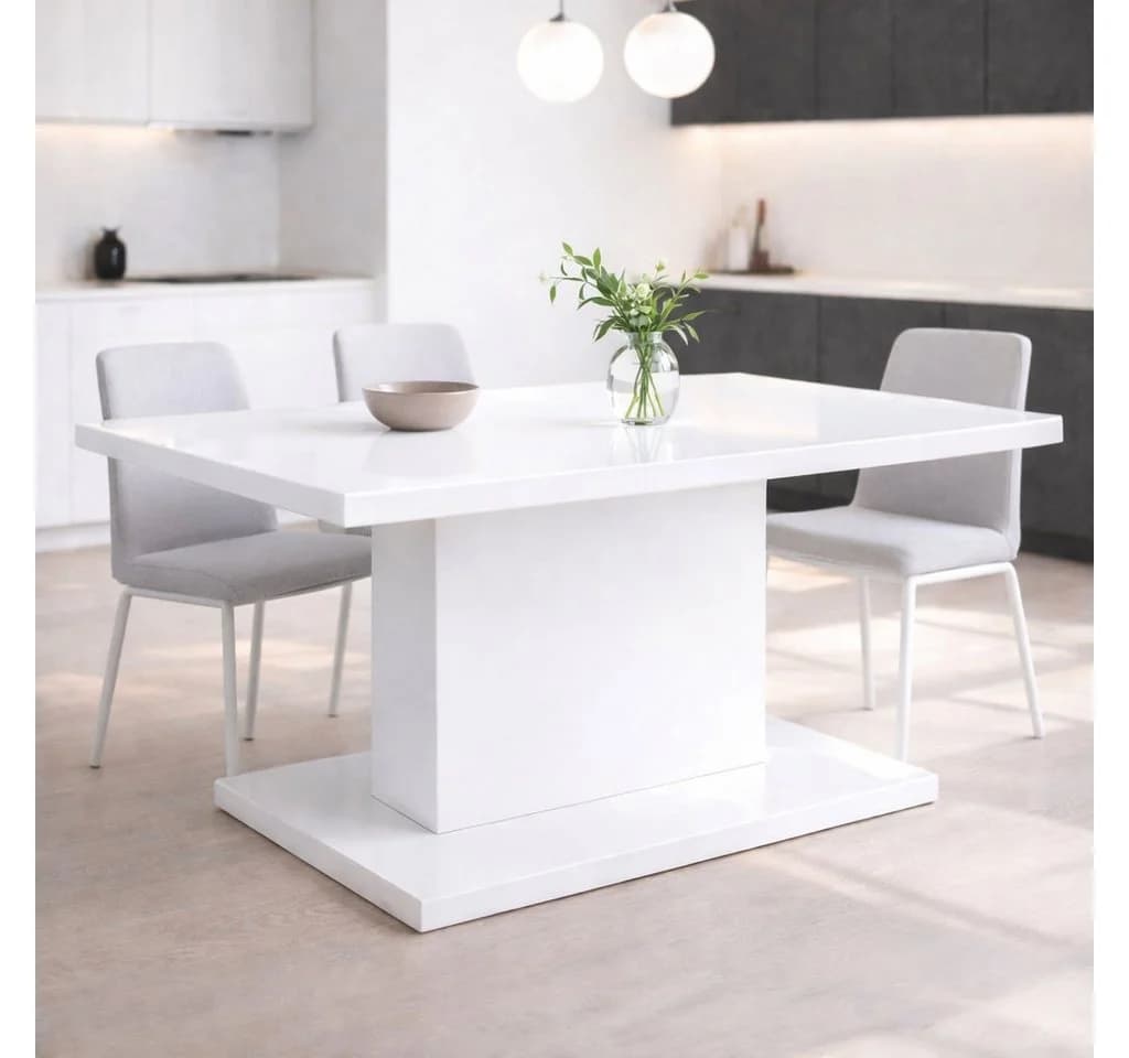 OTTO home Esstisch Atina Säulentisch Weiß Modern - Bild 2