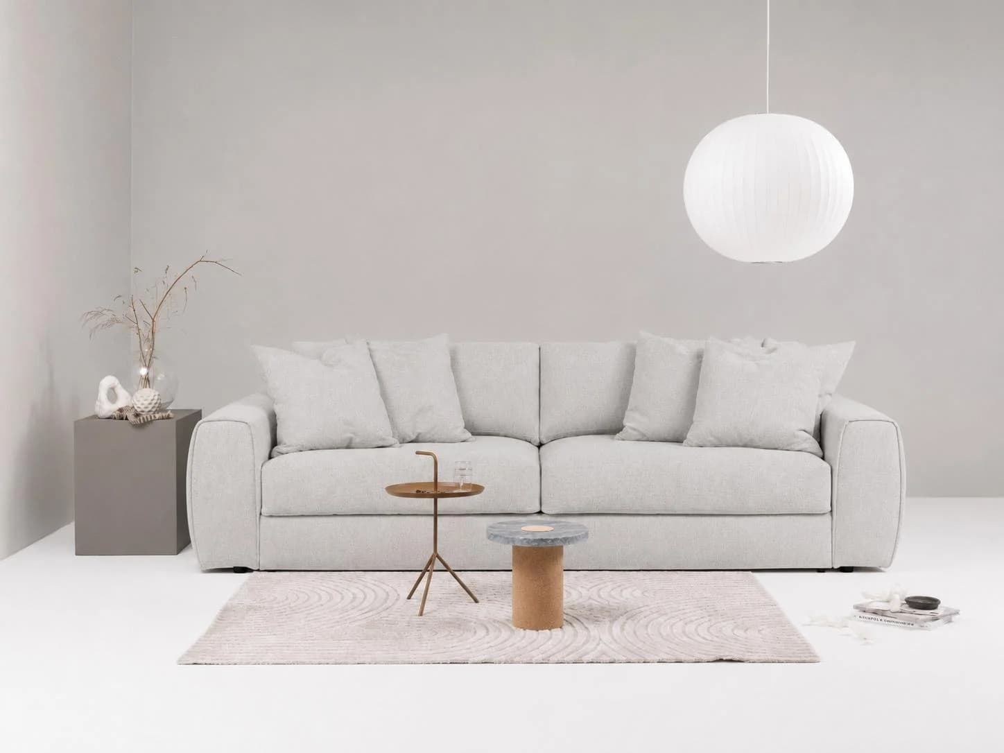 OTTO HOME Schlafsofa Rillea Grau Chenille mit Schlaffunktion