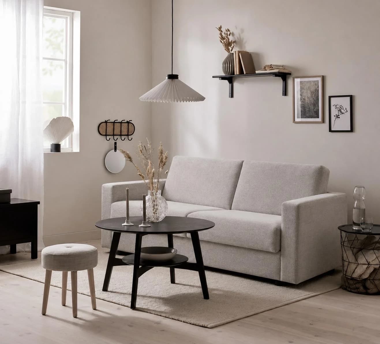 OTTO HOME Schlafsofa Perrick grau mit Taschenfederkernmatratze