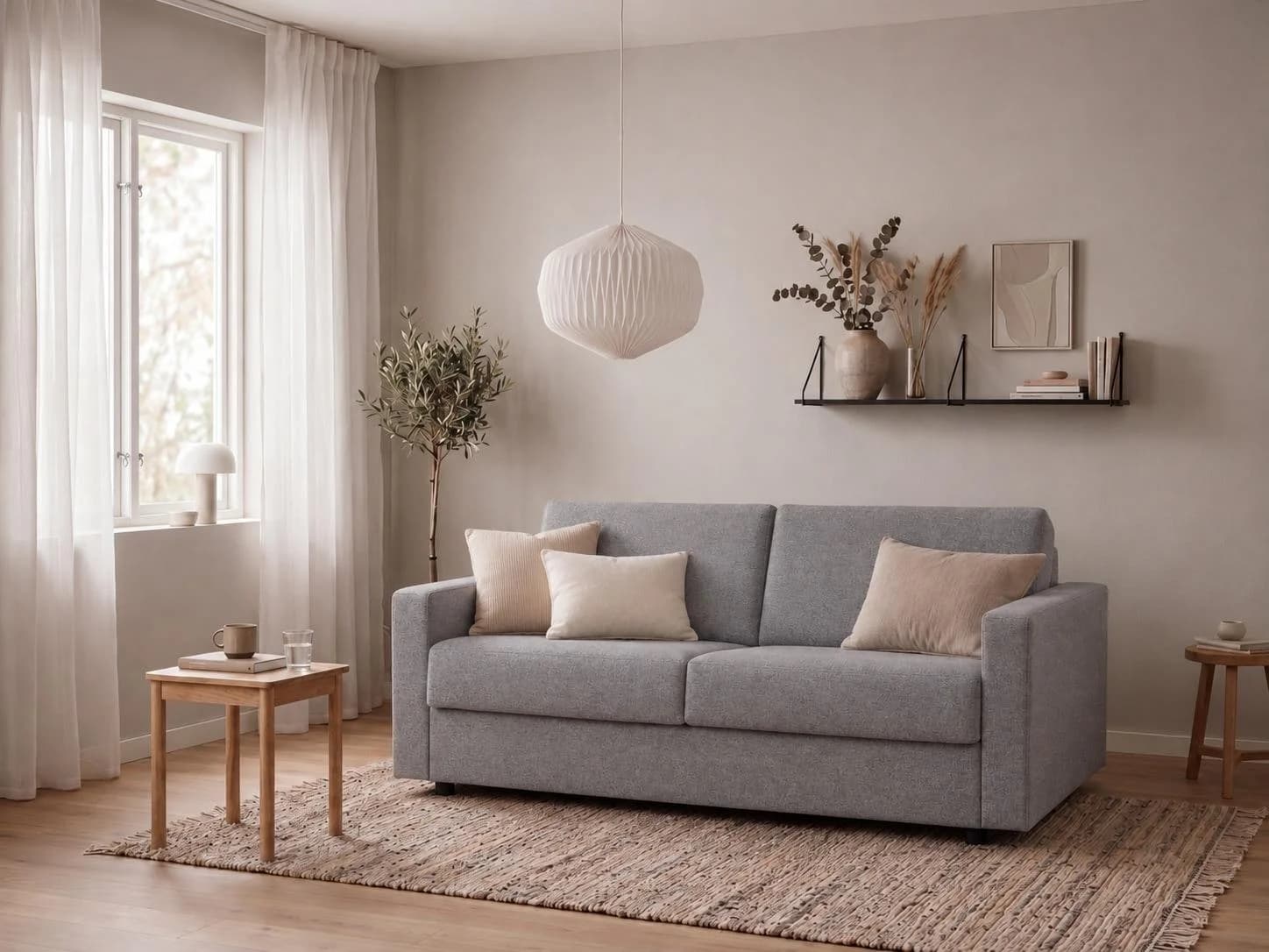 Schlafsofa OTTO HOME Perrick grau mit Taschenfederkernmatratze